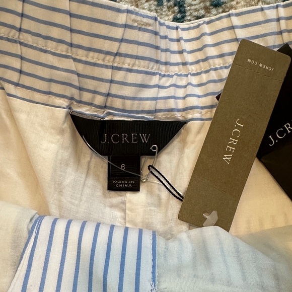 J. Crew High Waist Blue Striped Shorts with Bow Nautical NWT 6 - Picture 2 of 8